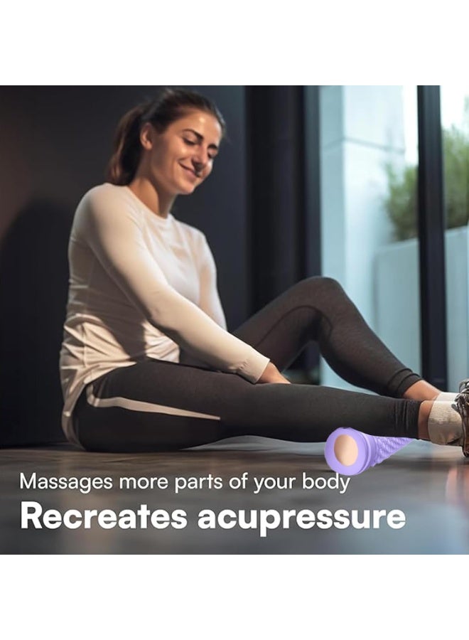 Foot Massager Ball Roller, Yoga Roller, Muscle Roller Stick for Feet And Leg, Relaxation Manual Foot Massager, Manual Leg Massagers (Pink) - Image 5